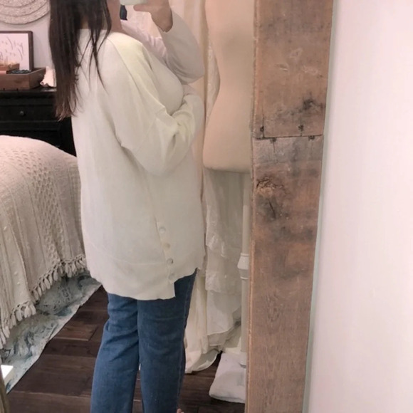 Joan Vass beige knit sweater size large - Picture 3 of 8